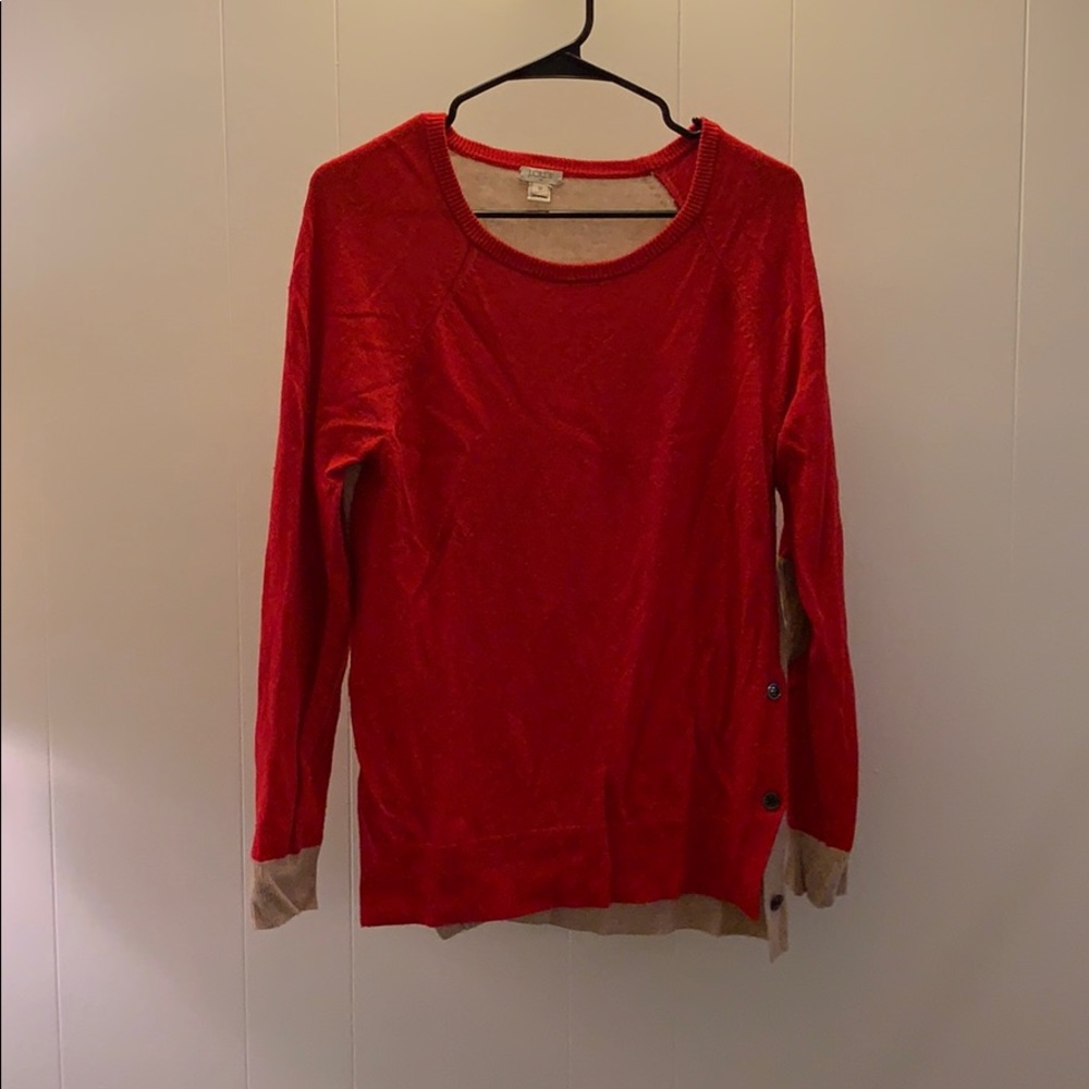 J crew red sweater